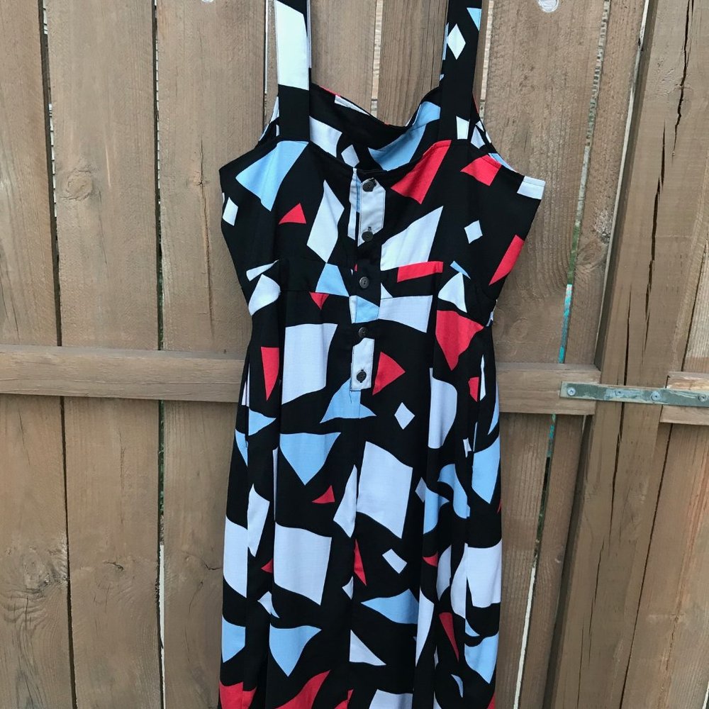 Brooklyn Industries Geometric print maxi dress- XL